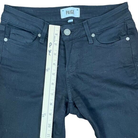 Paige Verdugo Ultra Skinny Black Jeans Raw Hem Women's Size 25 - Picture 3 of 9